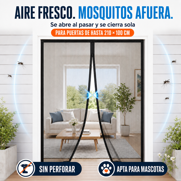MosquiMag™ | Cortina Mosquitera para Puertas
