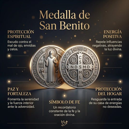 San Benito™| Medalla + Collar "Escudo Inquebrantable"