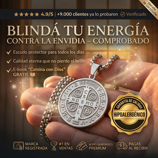 San Benito™| Medalla + Collar "Escudo Inquebrantable"