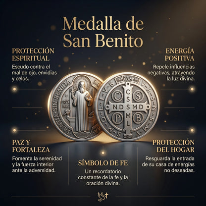 San Benito™| Medalla + Collar "Escudo Inquebrantable"