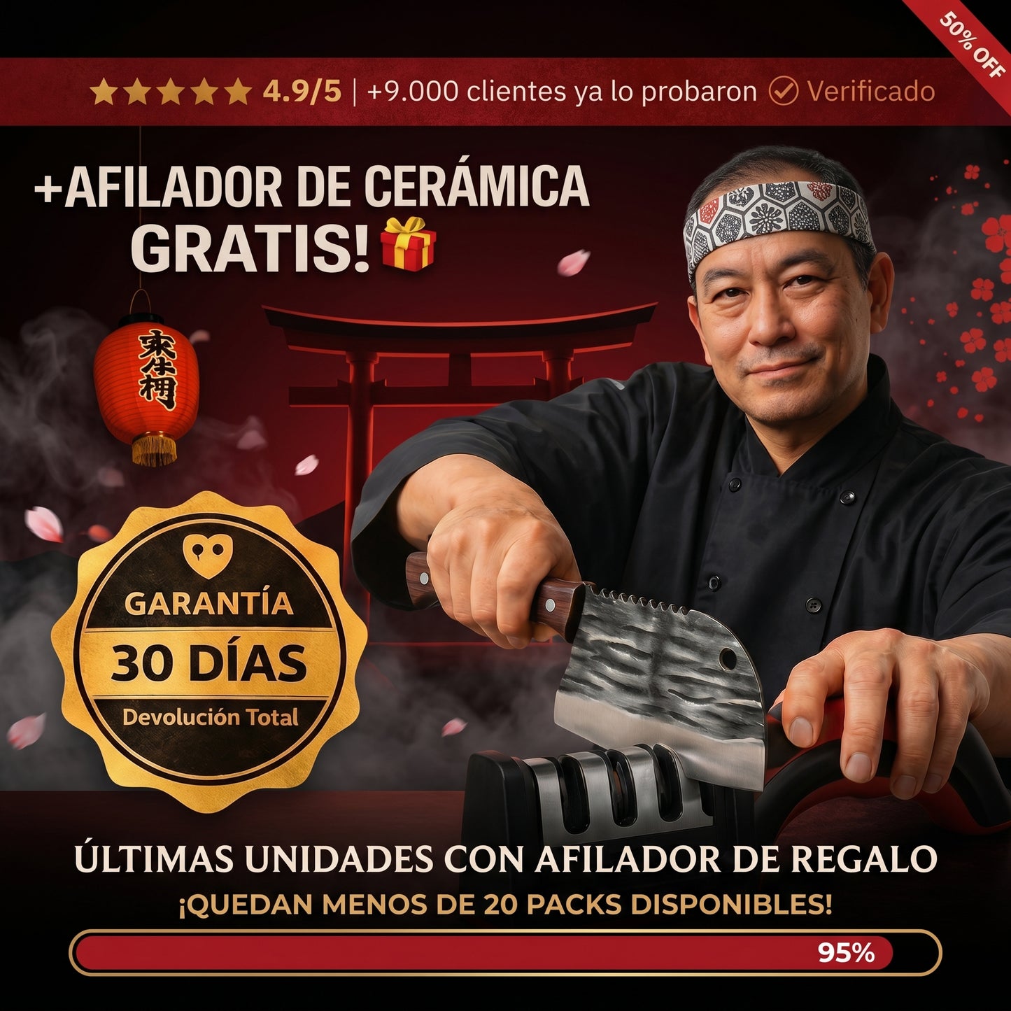 TAZAKI™| Cuchillo Japonés Acero Profesional-Inoxidable